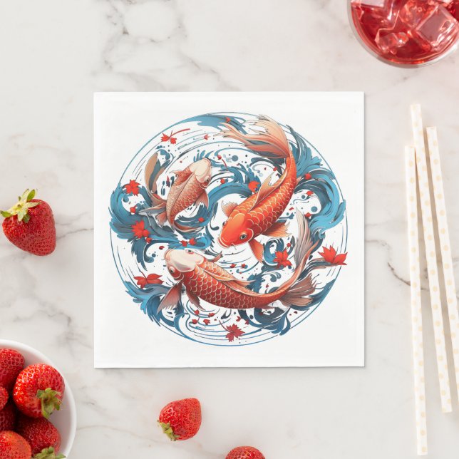 Koi Fish Serviette (Beispiel)