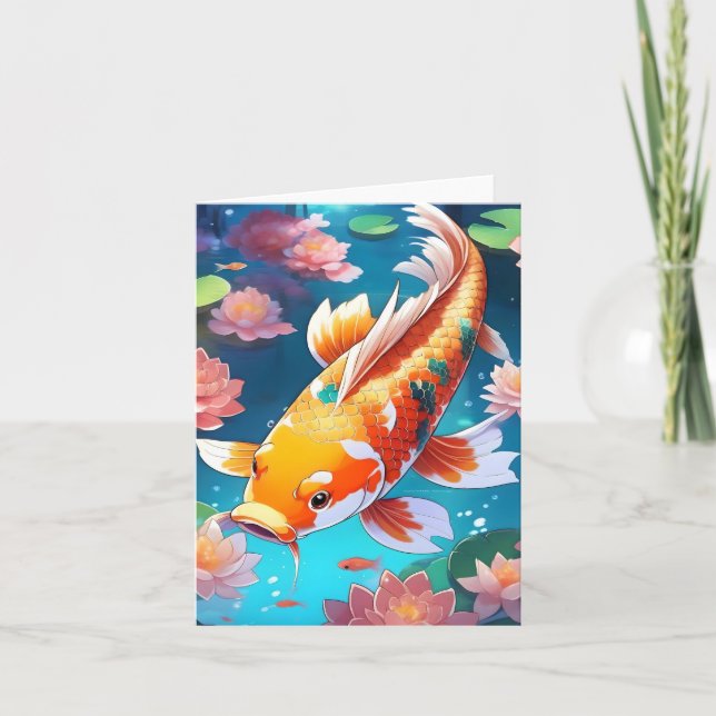 Koi Fish Study N Karte (Vorderseite)