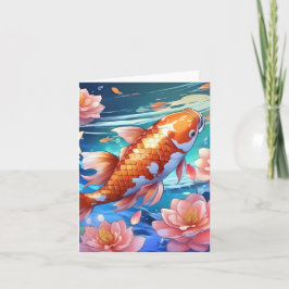 Koi Fish Study P Karte