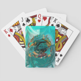 Koi Fish SWIMMING IN FRIEDEN Spielkarten