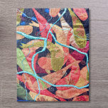 Koi Fish Textile Art<br><div class="desc">Dieses ungewöhnliche Bild des Koi Fischen schwimmen wurde ursprünglich in Textilien gemacht. Kleine Stücke Stoff zusammengenäht,  um die Schönheit eines koi gefüllten Teiches und seine Reflexionen zu repräsentieren. Original Textile Kunst © Michele Davies.</div>
