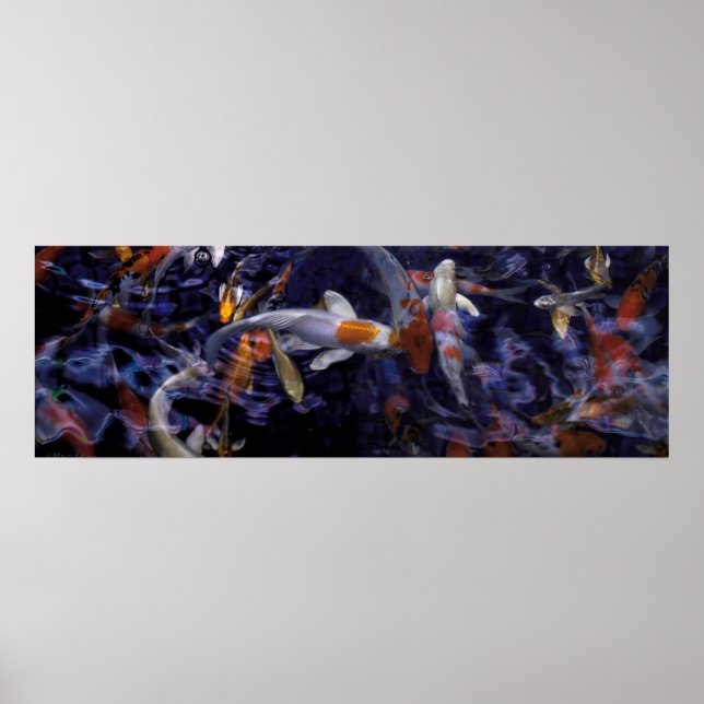 KOI FISH ÜBER FLOWING #2 POSTER (Vorne)