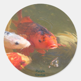 Koi Fish v.1 Runder Aufkleber
