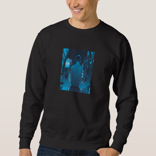 Koi Fish Vaporwave Boy Sweatshirt (Vorderseite)