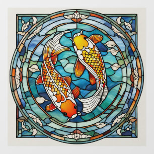Koi Fish verkettetes Glas Japanischer Asain Fisch Fensteraufkleber