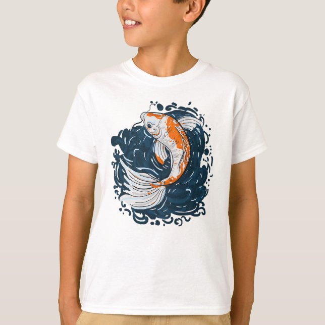 Koi Fish Water Biegemeister T-Shirt (Vorderseite)