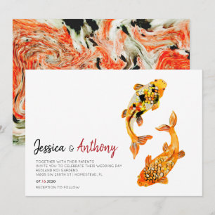 Koi Fish Wedding Einladung