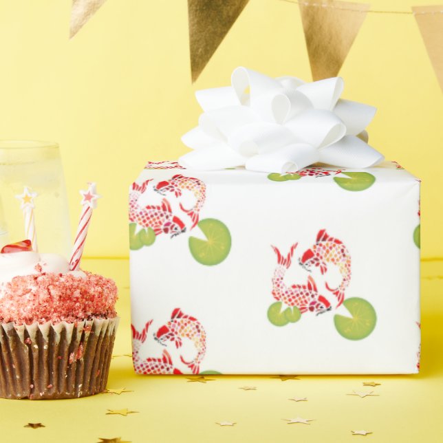 Koi Fish Wrapping Paper Geschenkpapier (Geburtstagsparty)