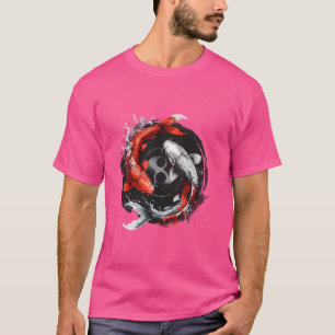 Koi Fish Yin Yang Nishikigoi Fisch Japanischer Koi T-Shirt