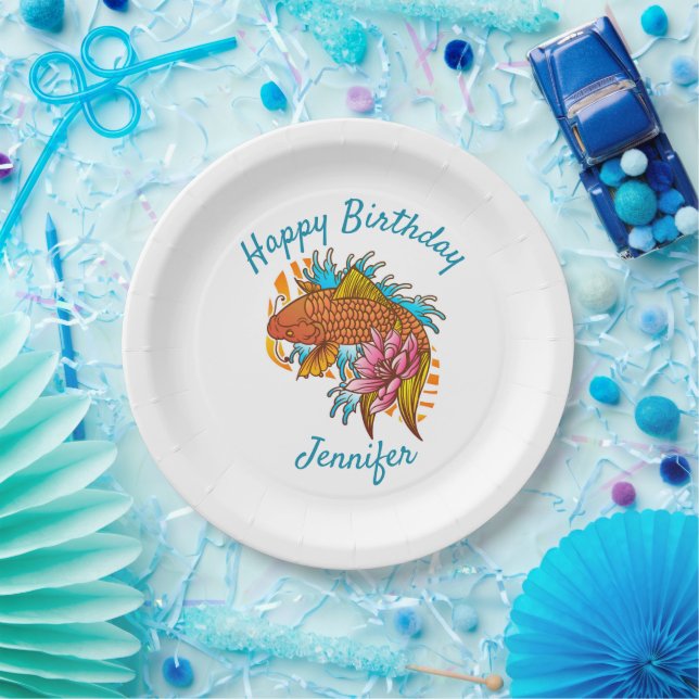 Koi Goldfish Birthday Paper Teller asiatisch (Party)