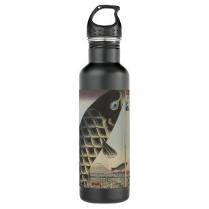Koi Hiroshige Fish Festival Flag Trinkflasche