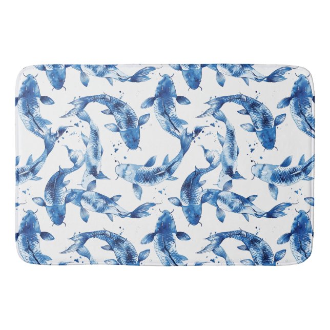 Koi indigo shibori badematte (Vorderseite)