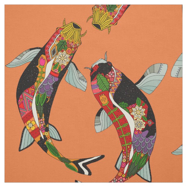 koi Ingwer Stoff (Muster)