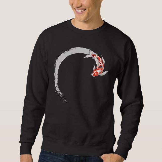 Koi Japanese Enso Circle Carp Fish Sweatshirt (Vorderseite)
