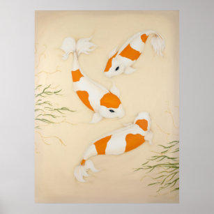 Koi Japanisch Fish Art Print Poster