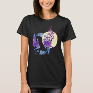 Koi Japanisch Koi Carp Full Moon Yin Yang Cherry B T-Shirt