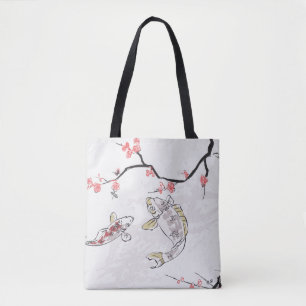 koi karpfen fisch natur landschaft ansicht skizze tasche
