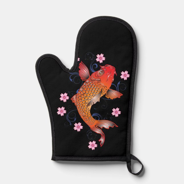 Koi-Karpfen Ofenhandschuh (Vorderseite)