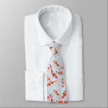 Koi Krawatte<br><div class="desc">Neuartige Drucke sind im Trend. Dieser Druck zeigt farbenfrohe Koi Fische in Orange,  Schwarz und Weiß.</div>