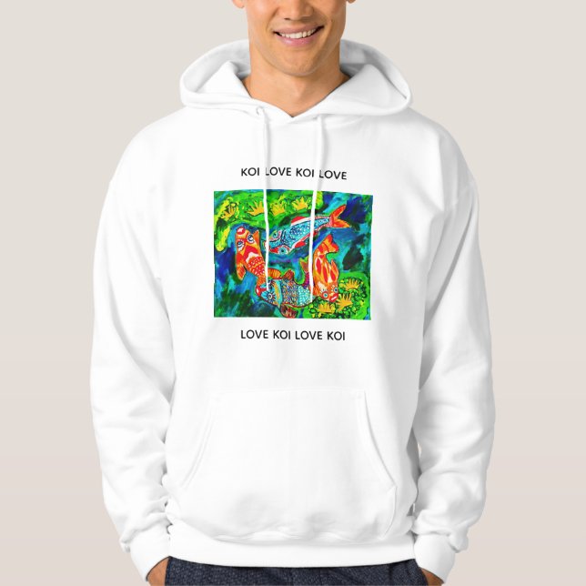 Koi Love Sweatshirt Hoodie (Vorderseite)