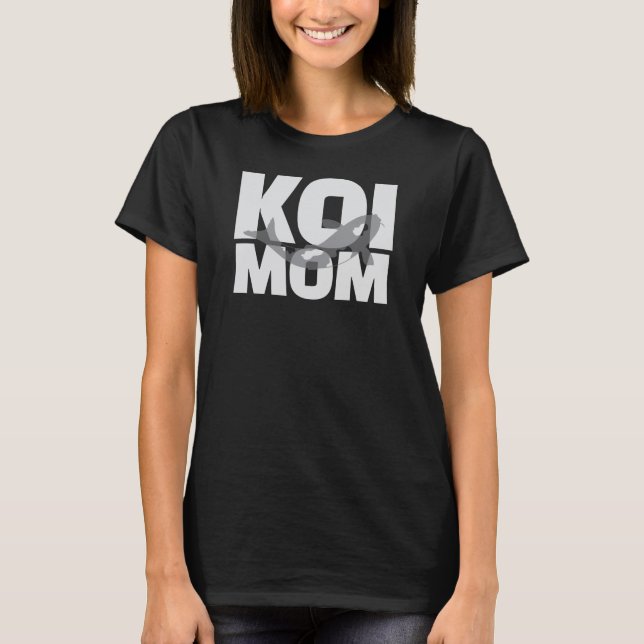 Koi Mama Koi Fish Design für Besitzer von Koi Pond T-Shirt (Vorderseite)