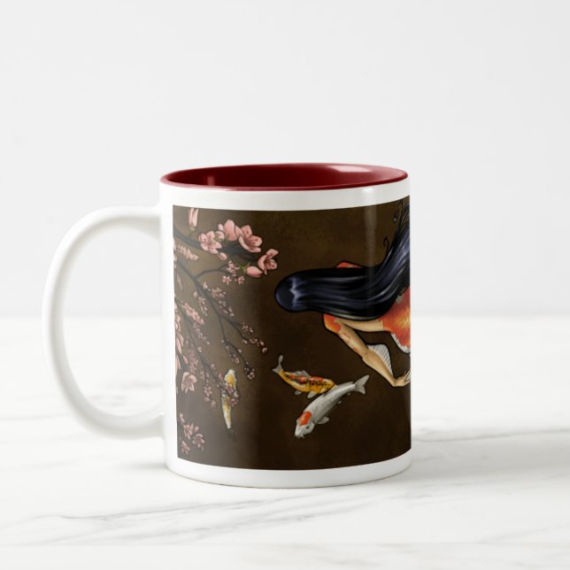 Koi Meerjungfrau-Tasse Zweifarbige Tasse (Links)