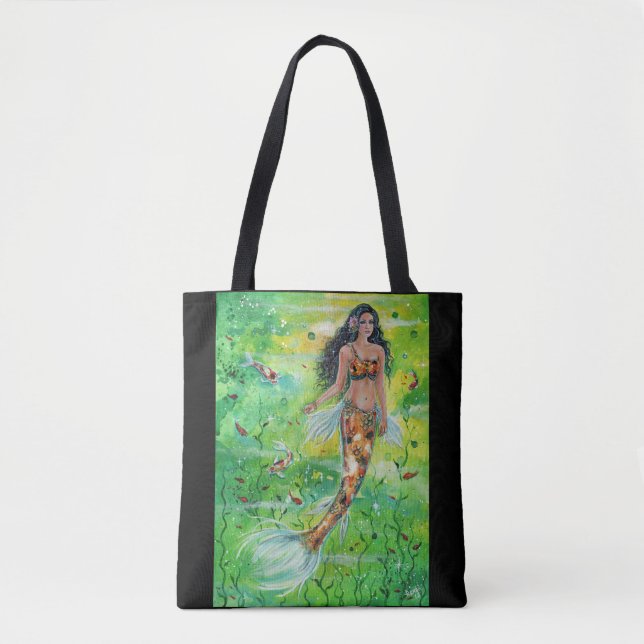 Koi mermaid Lily von Renee Lavoie Tasche (Vorderseite)
