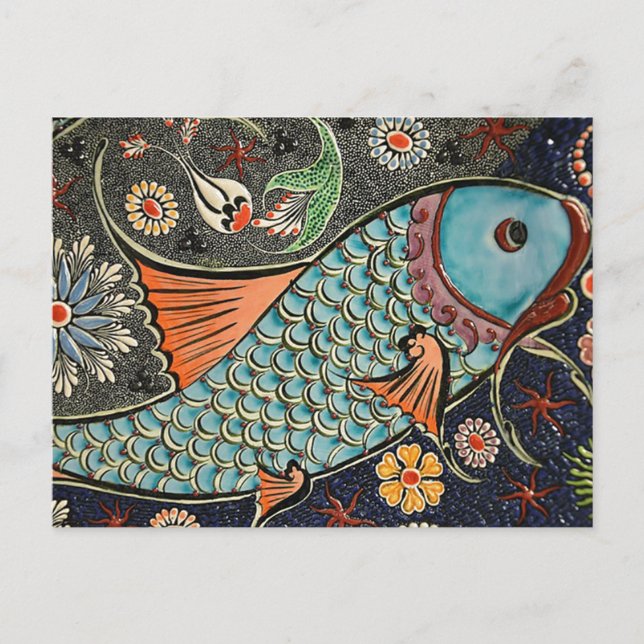 Koi Mosaic Postcard Postkarte (Vorderseite)
