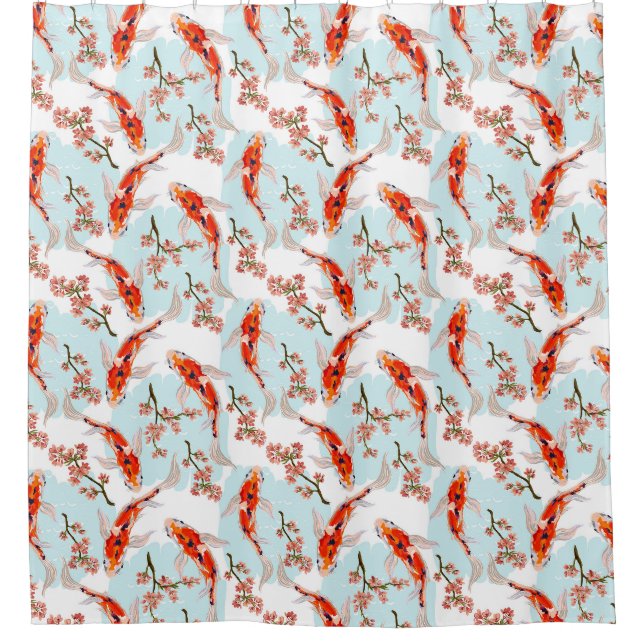 Koi poisson Motif rideau de douche (Devant)
