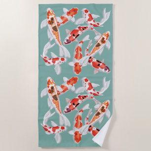 Koi poisson serviette de plage