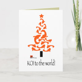 KOI (poissons) à la carte graphique 3 de Noël du