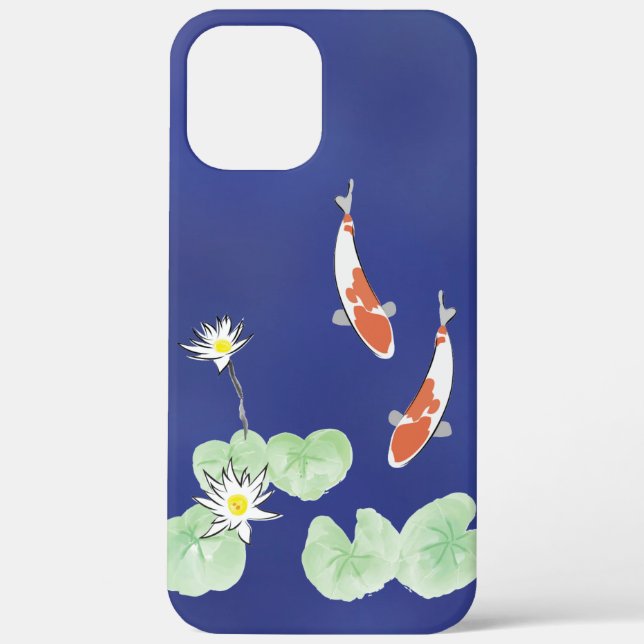 Koi Pond Blue iPhone 12 Pro Max Fall Case-Mate iPhone Hülle (Rückseite)