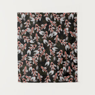 Koi Pond Fish Artwork Wandteppich