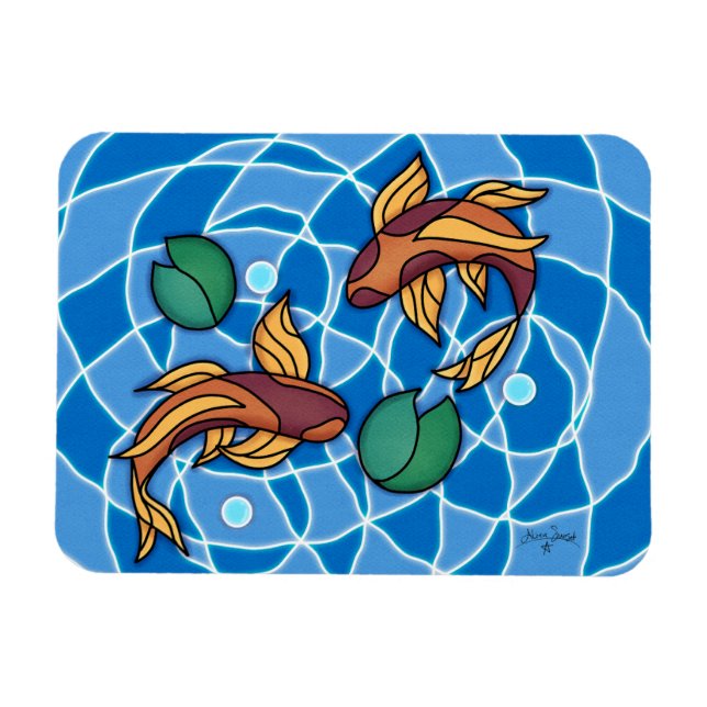 Koi Pond Magnet (Horizontal)