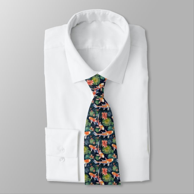 Koi Pond Necktie Krawatte (Gebunden)