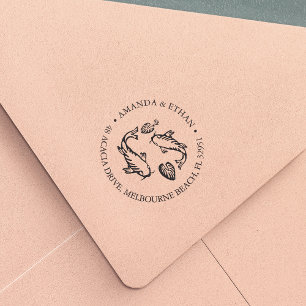 Koi Pond Rücksendeadresse Permastempel