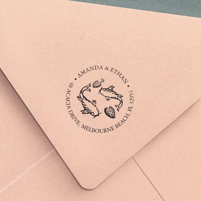 Koi Pond Rücksendeadresse Permastempel (Von Creator hochgeladen)