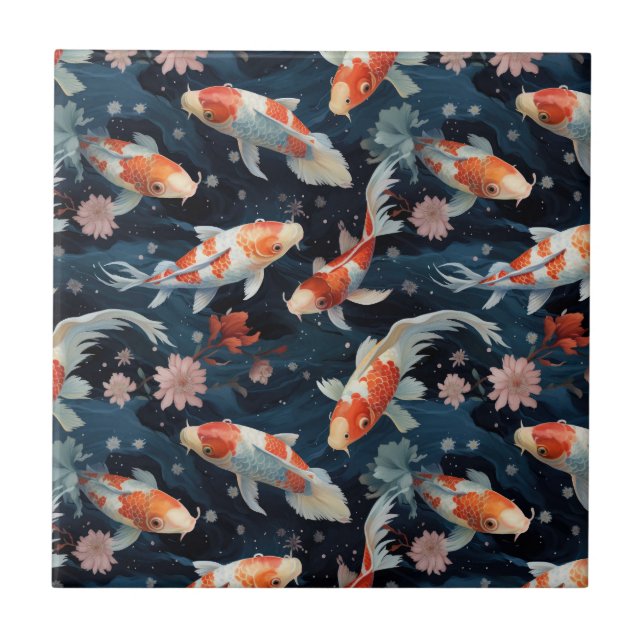Koi Pond Tile Fliese (Vorderseite)