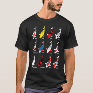 Koi Rassen Namen Koicarp Koifish Garden Teich Fisc T-Shirt