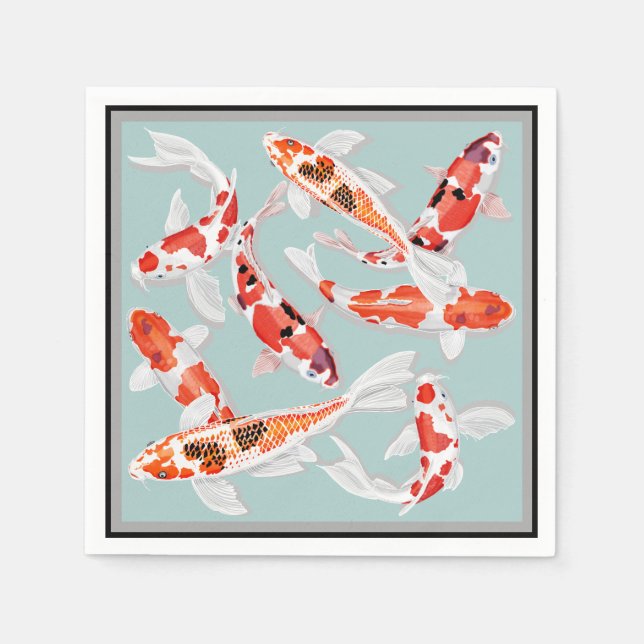 Koi Serviette (Vorderseite)