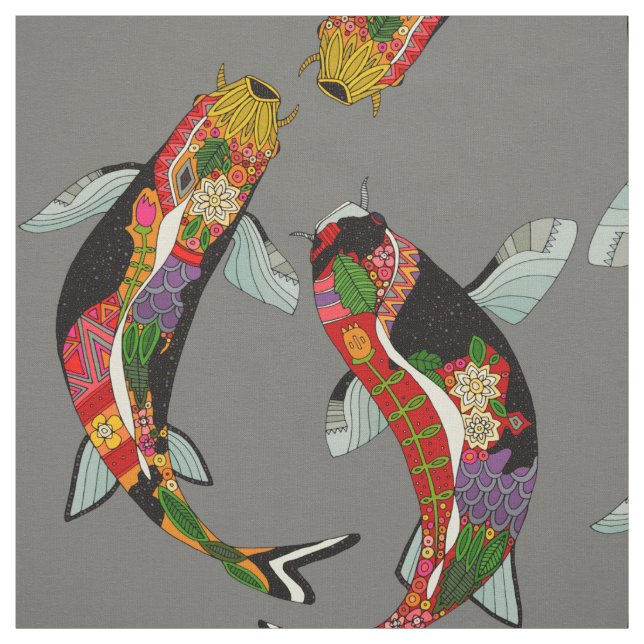 koi Sturm Stoff (Muster)