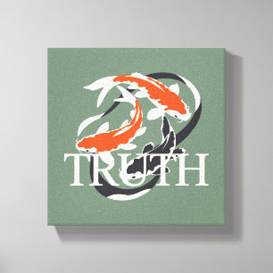 Koi Symbol der Wahrheit Zen-Philosophie inspiriert Leinwanddruck