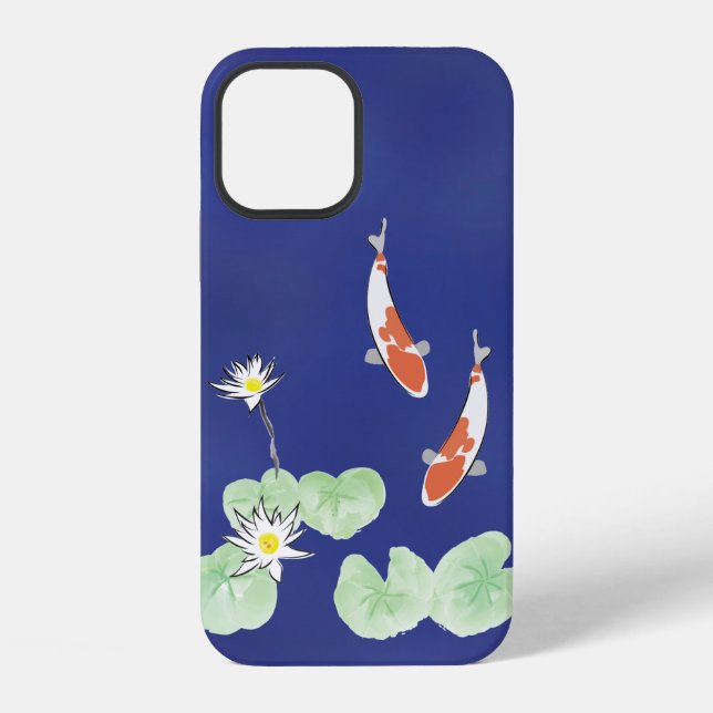 Koi-Teich Blau Case-Mate iPhone 12 Hülle (Rückseite)