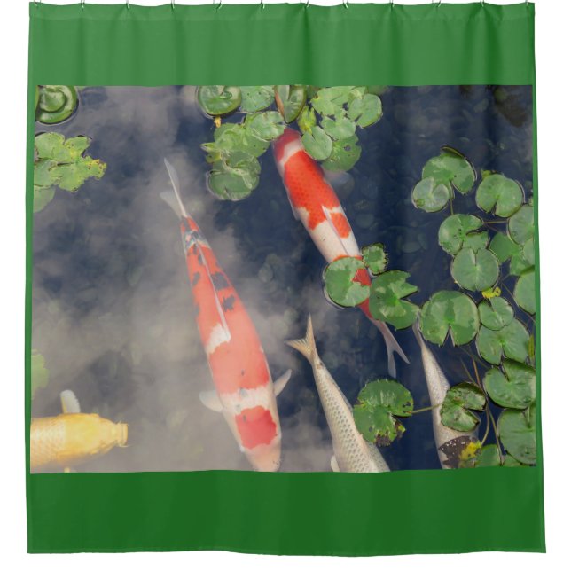 Koi Teich Duschvorhang (Vorderseite)