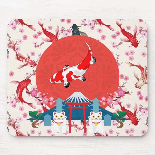 Koi-Teich Mousepad (Vorne)