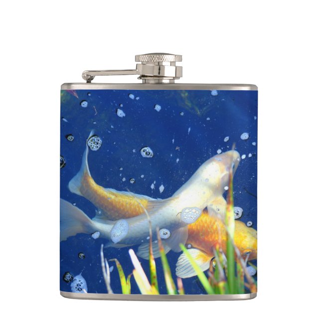 koi Teichflasche Flachmann (Vorderseite)