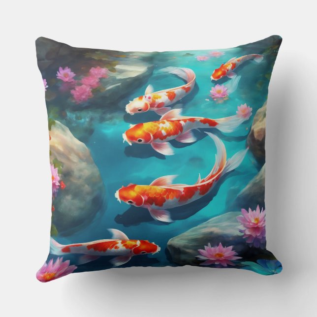 Koi Throw Pillow Kissen (Rückseite)