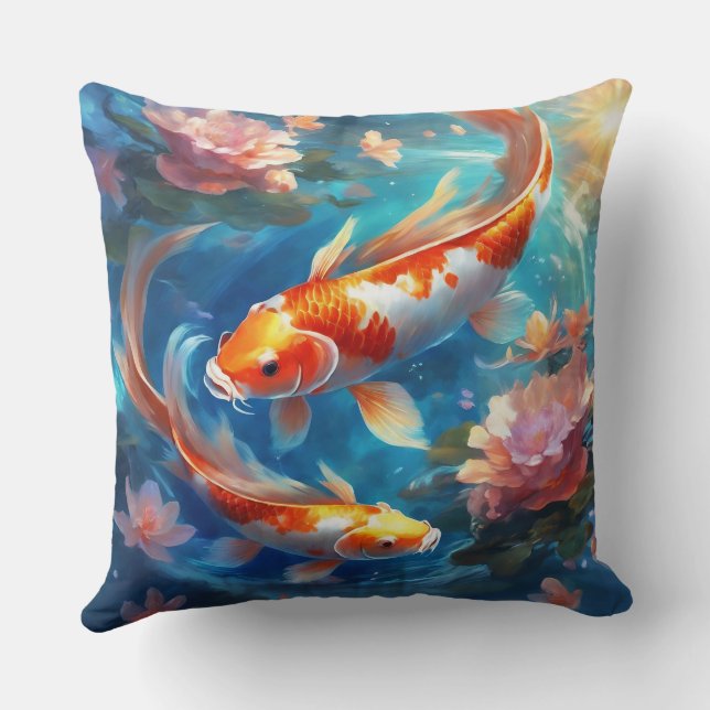 Koi Throw Pillow Kissen (Rückseite)