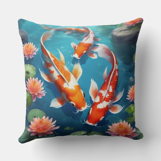 Koi Throw Pillow Kissen (Rückseite)