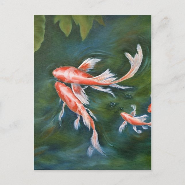 Koi Tranquility Postkarte (Vorderseite)